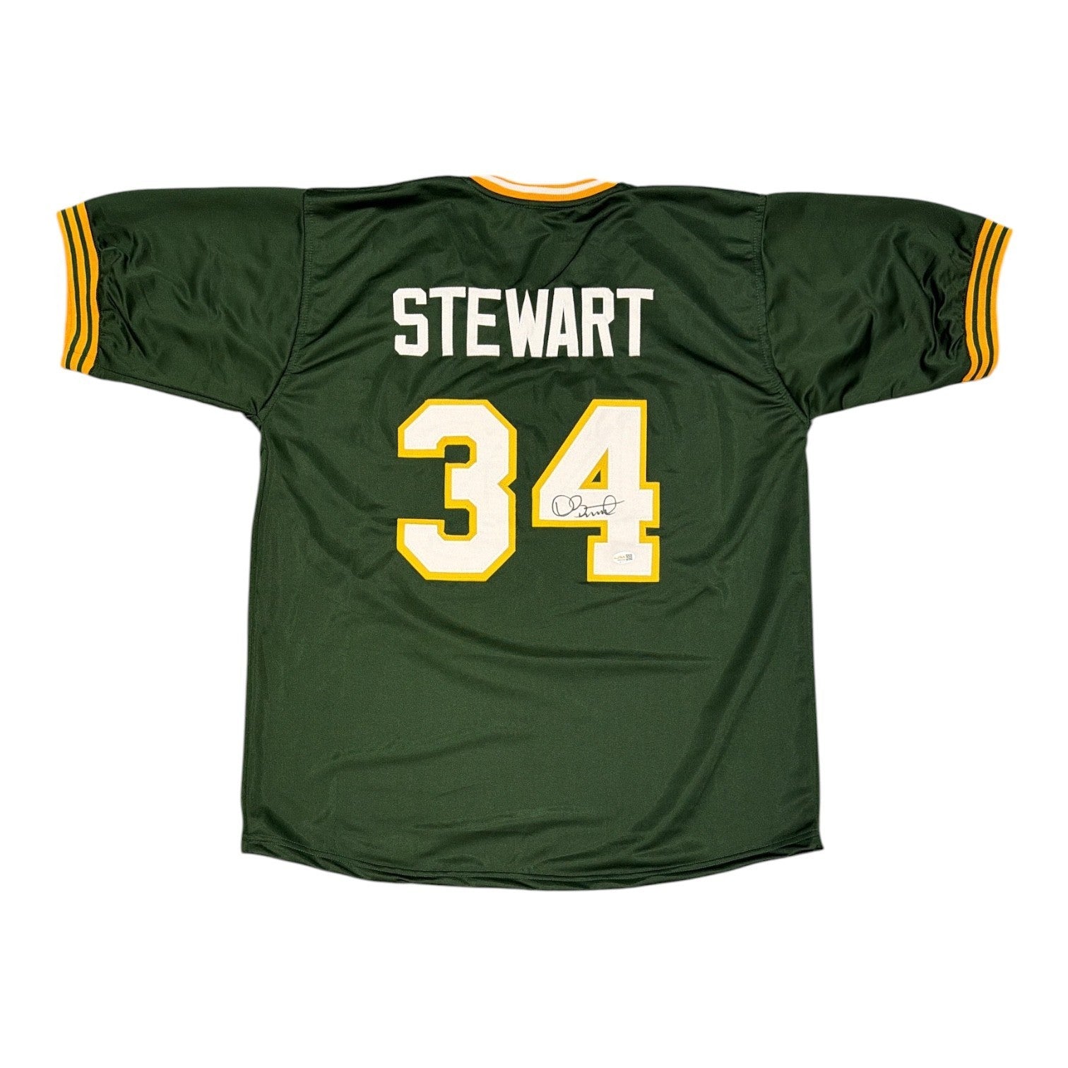 Dave Stewart Signed Autographed Oakland Athletics Custom Jersey JSA Witness COA0