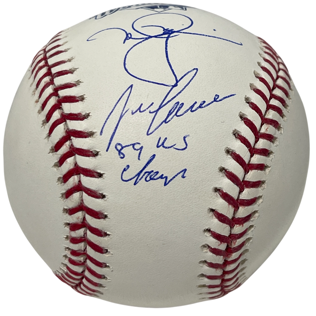 Mark McGwire & Jose Canseco Dual Signed 1989 World Series WS Baseball In JSA COA1
