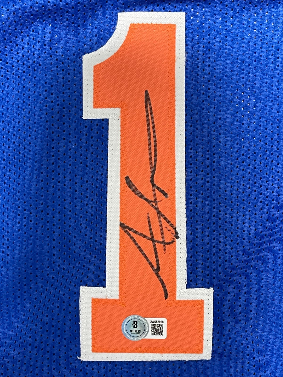 Amar'e Stoudemire Signed Auto New York Knicks Custom Jersey Beckett Wit BAS COA1