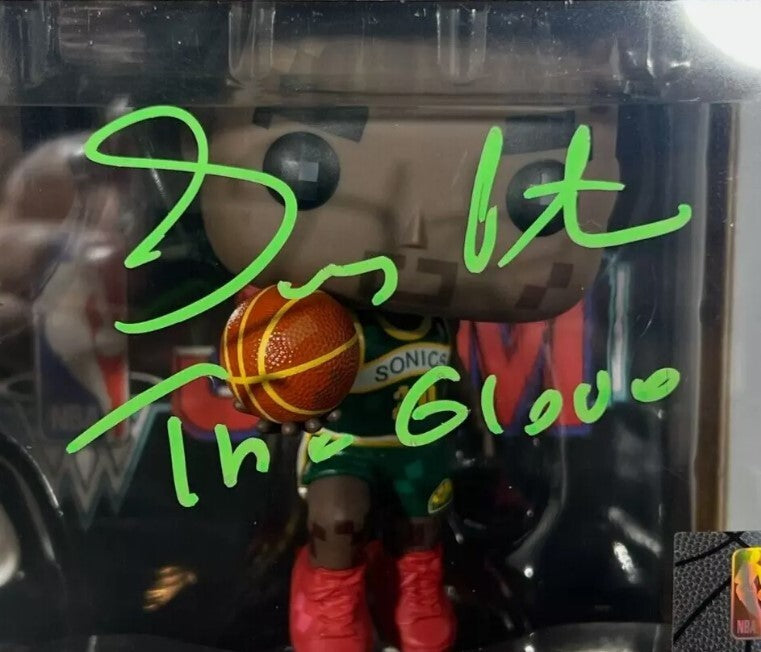Gary Payton & Shawn Kemp Signed Auto NBA JAM Funko Pop w/ Ins Beckett W BAS COA1