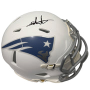 Andres Borregales Signed New England Patriots Rivalries Mini Helmet JSA Wit COA0