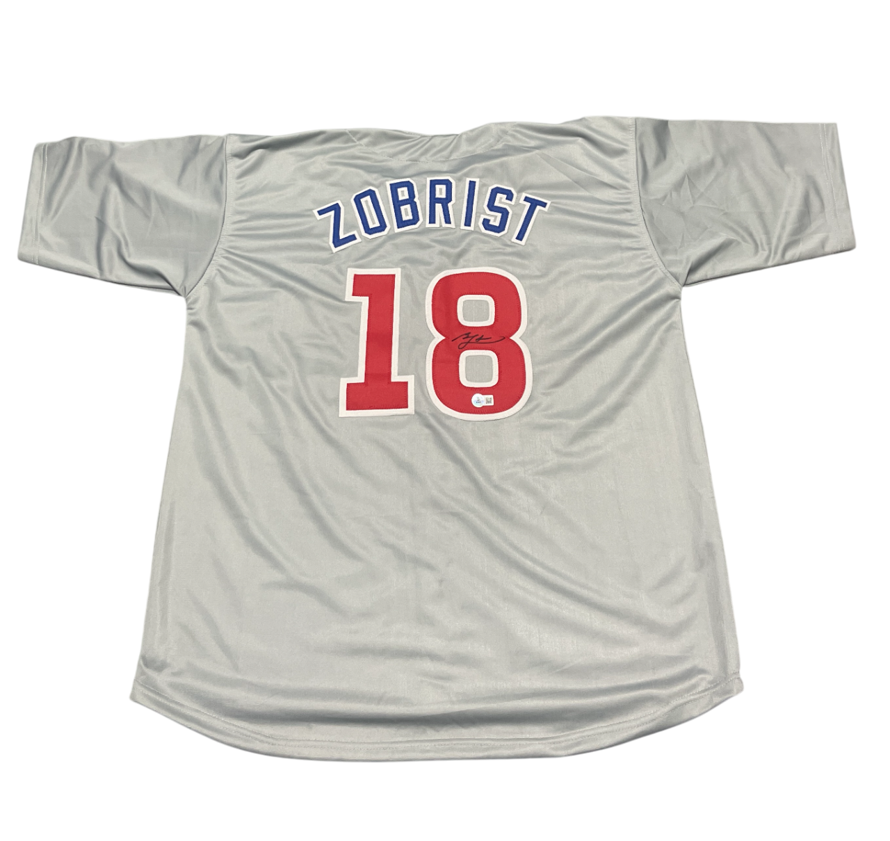 Ben Zobrist Signed Chicago Cubs Custom Jersey Beckett Witness BAS COA0