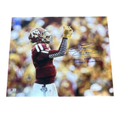 Johnny Manziel Signed Texas A&M Aggies 16x20 Photo w/ 3 Insc. Beckett BAS COA0