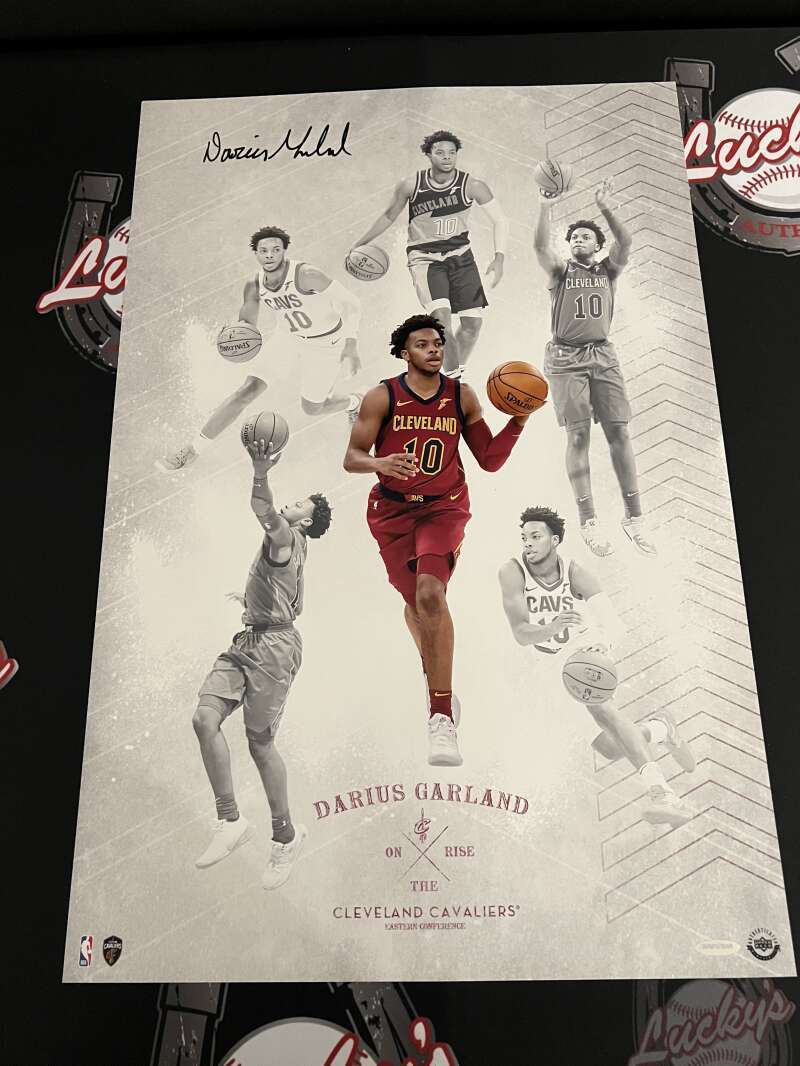 Darius Garland Signed 16x24 Photo On The Rise Upper Deck UDA COA Cavaliers0