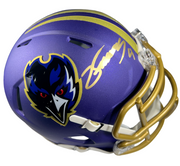 Zay Flowers Signed Baltimore Ravens 2024 Alt Mini Helmet JSA Witness COA0