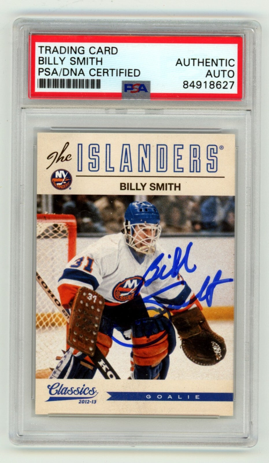 Billy Smith 2012-13 Panini Classics #135 Signed PSA Authentic Auto NY Islanders0