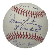 Dennis Martinez Signed Autographed ROMLB Baseball w/ 3x Ins Stat JSA Witness COA0