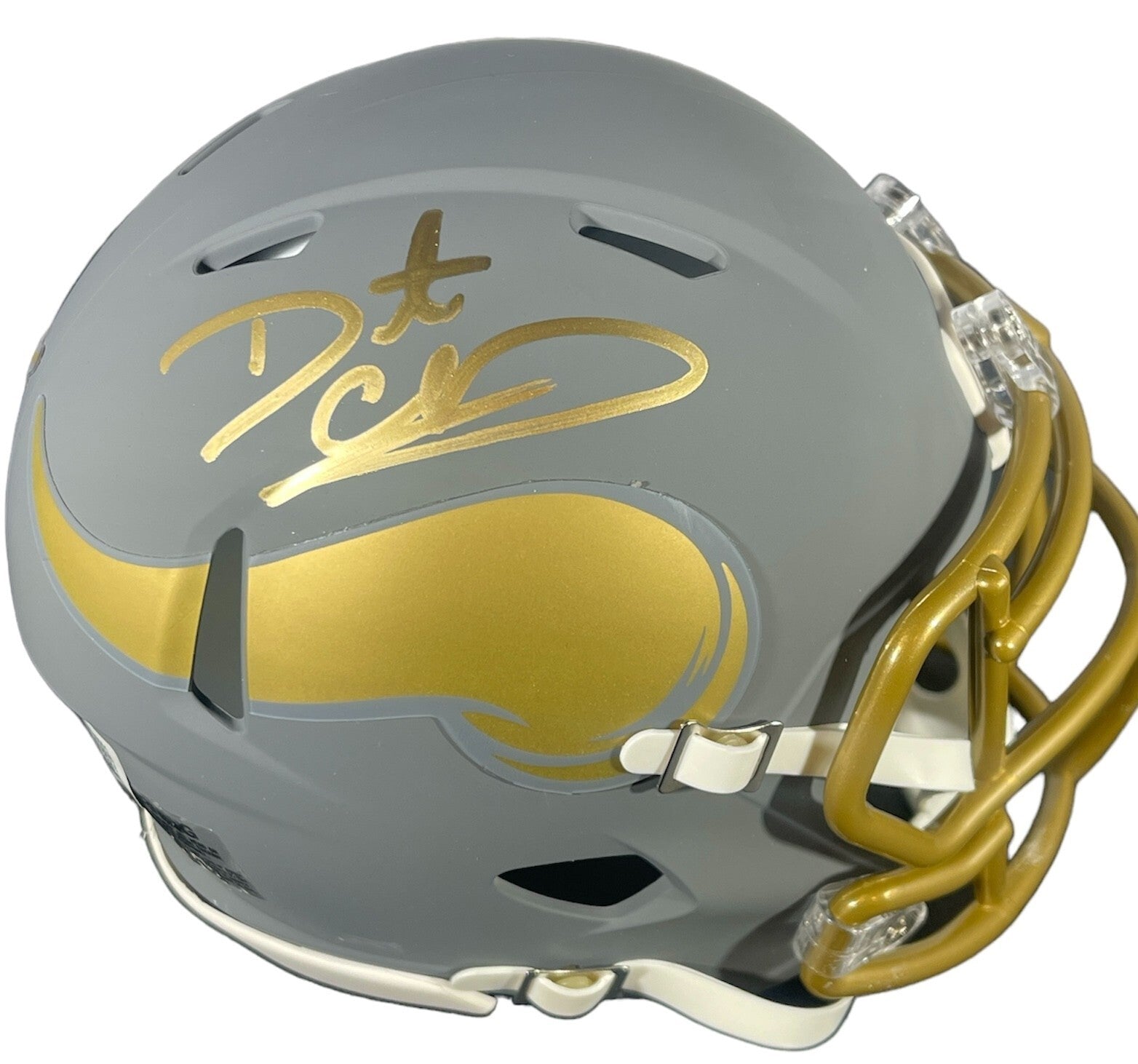 Daunte Culpepper Signed Minnesota Vikings Slate Mini Helmet Beckett Wit BAS COA1