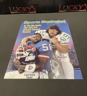 Lawrence Taylor & Mark Gastineau Duel Signed Auto 16x20 Photo SI Cover JSA COA0