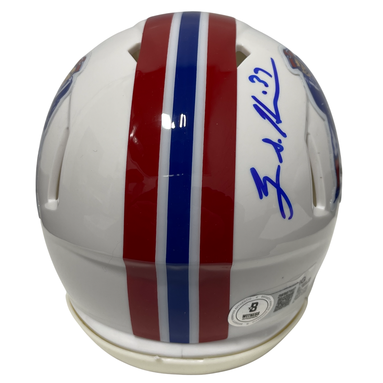 Rodney Harrison Signed New England Patriots TB Mini Helmet Beckett Wit BAS COA2