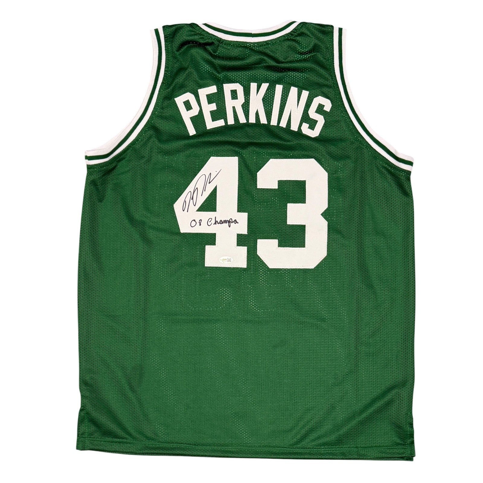 Kendrick Perkins Signed Celtics Custom Jersey w/ 08 Champ JSA Witness COA0