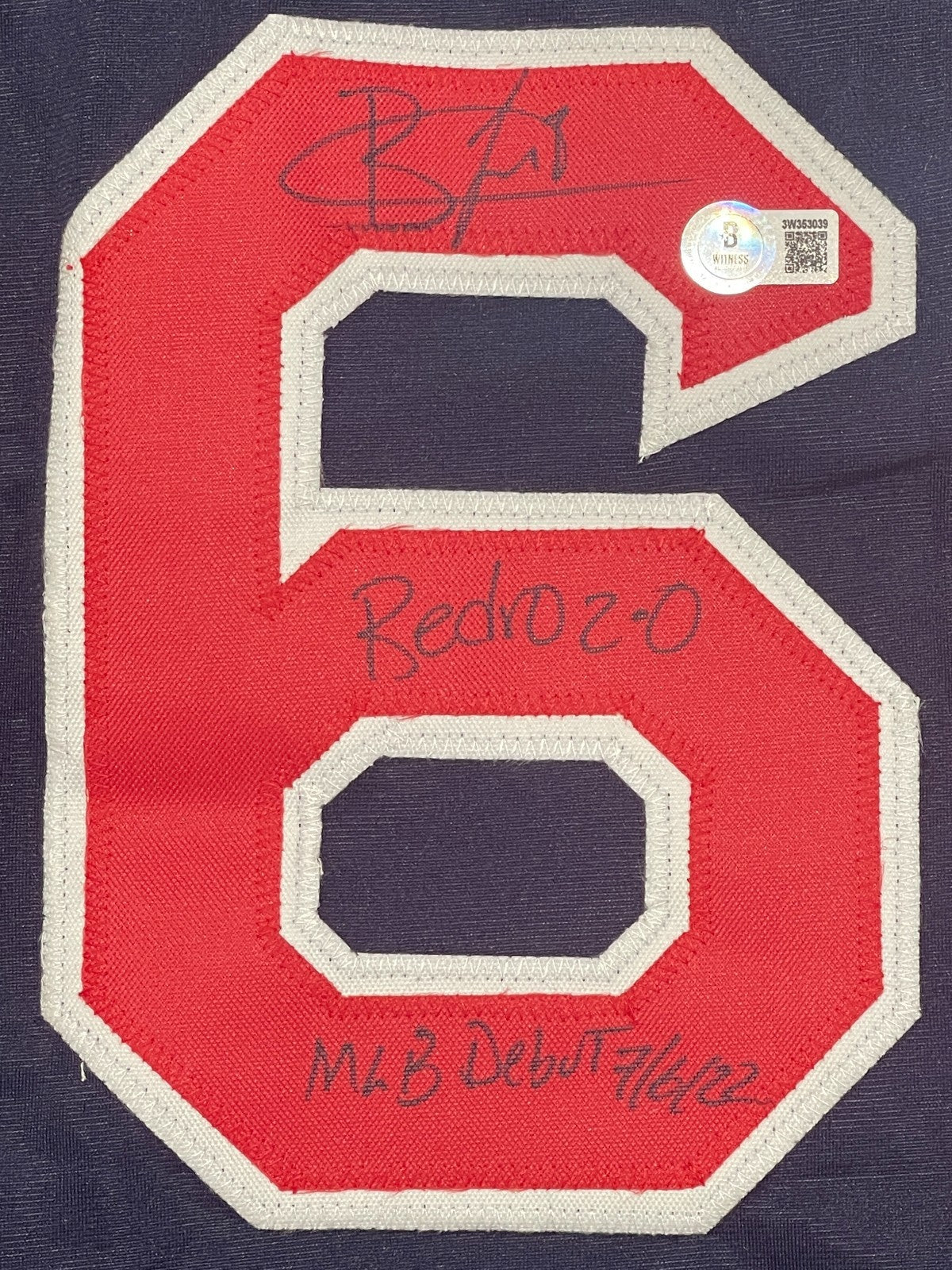 Brayan Bello Signed Boston Red Sox Custom Jersey w/ 2 Ins Beckett Wit BAS COA1