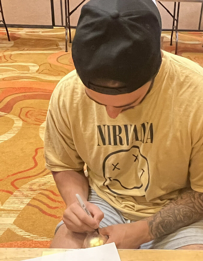 Jonathan India Signed Gold ROMLB Baseball w/ ROY + Stat PSA ITP HOLO COA Royals5