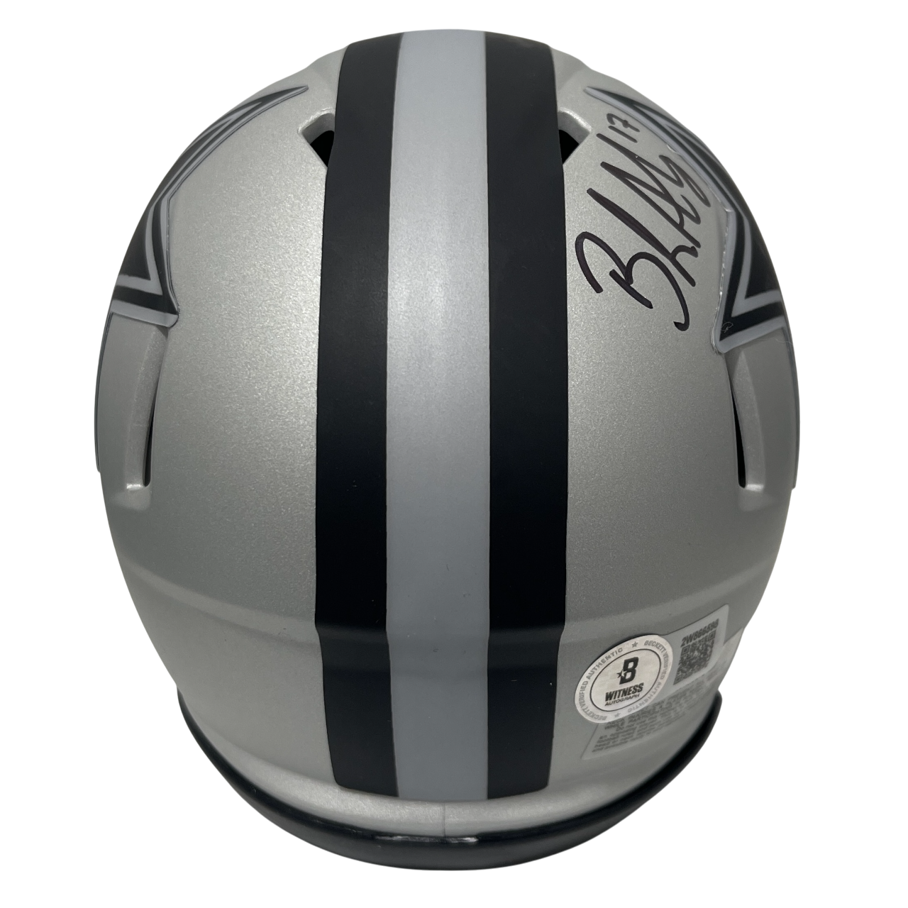 Brandon Aubrey Signed Dallas Cowboys Rave Mini Helmet Beckett Witness BAS COA2