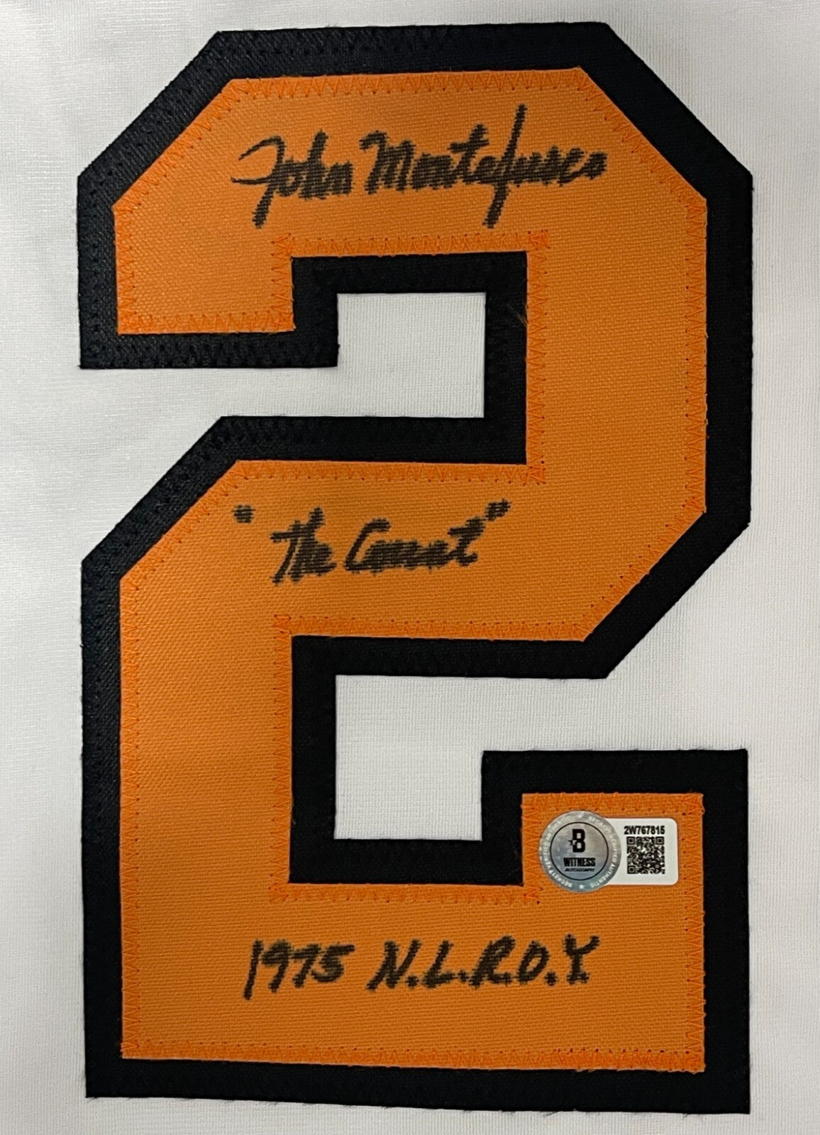 John Montefusco Signed SF Giants Custom Jersey w/ 2 Insc ROY Beckett Wit BAS COA1