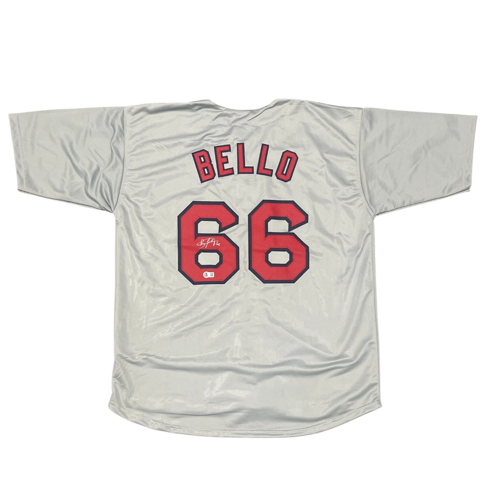 Brayan Bello Signed Boston Red Sox Custom Jersey w/ #66 Beckett Witness BAS COA0