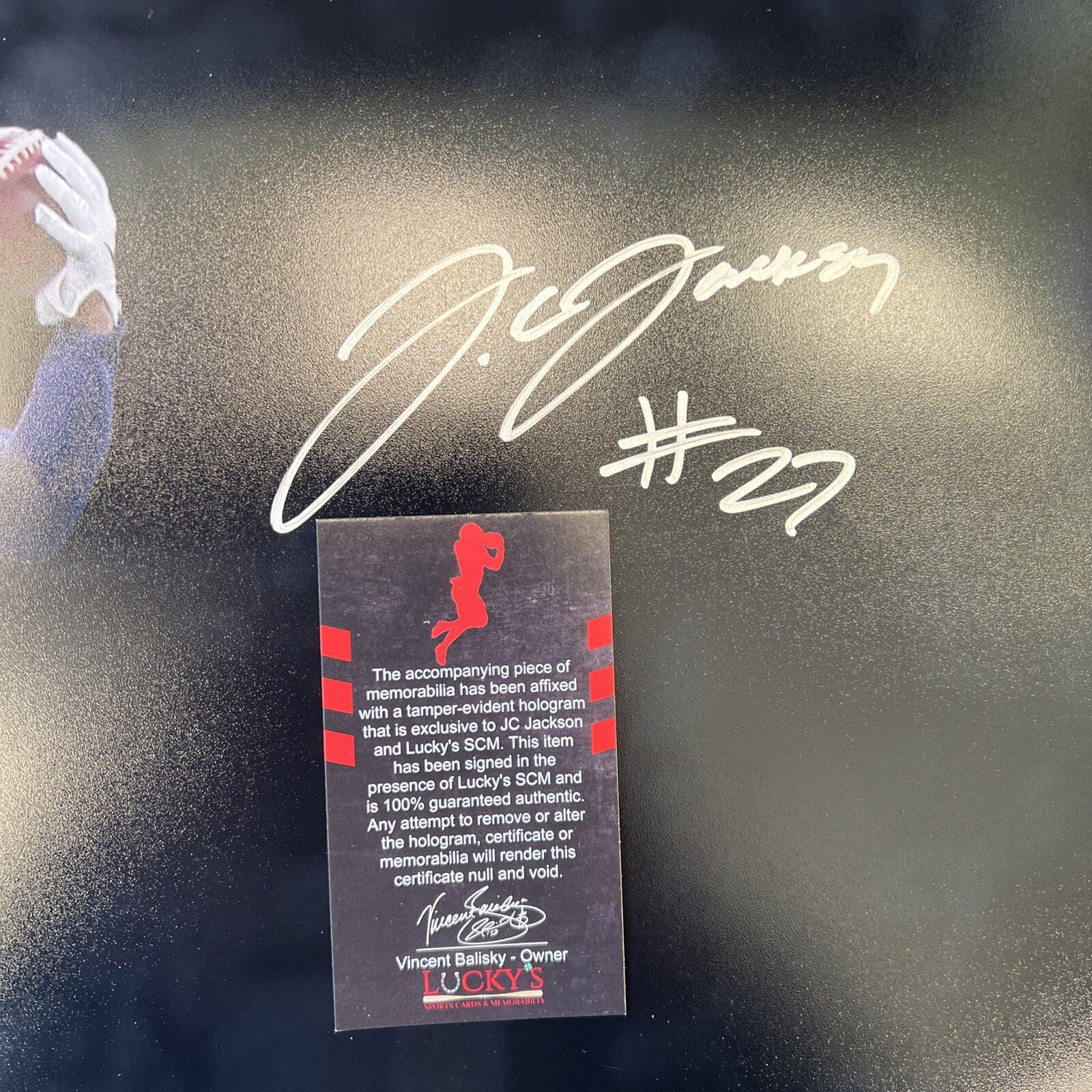 JC Jackson Signed Auto 16x20 Photo PSA INT COA New England Patriots SPOTLIGHT1