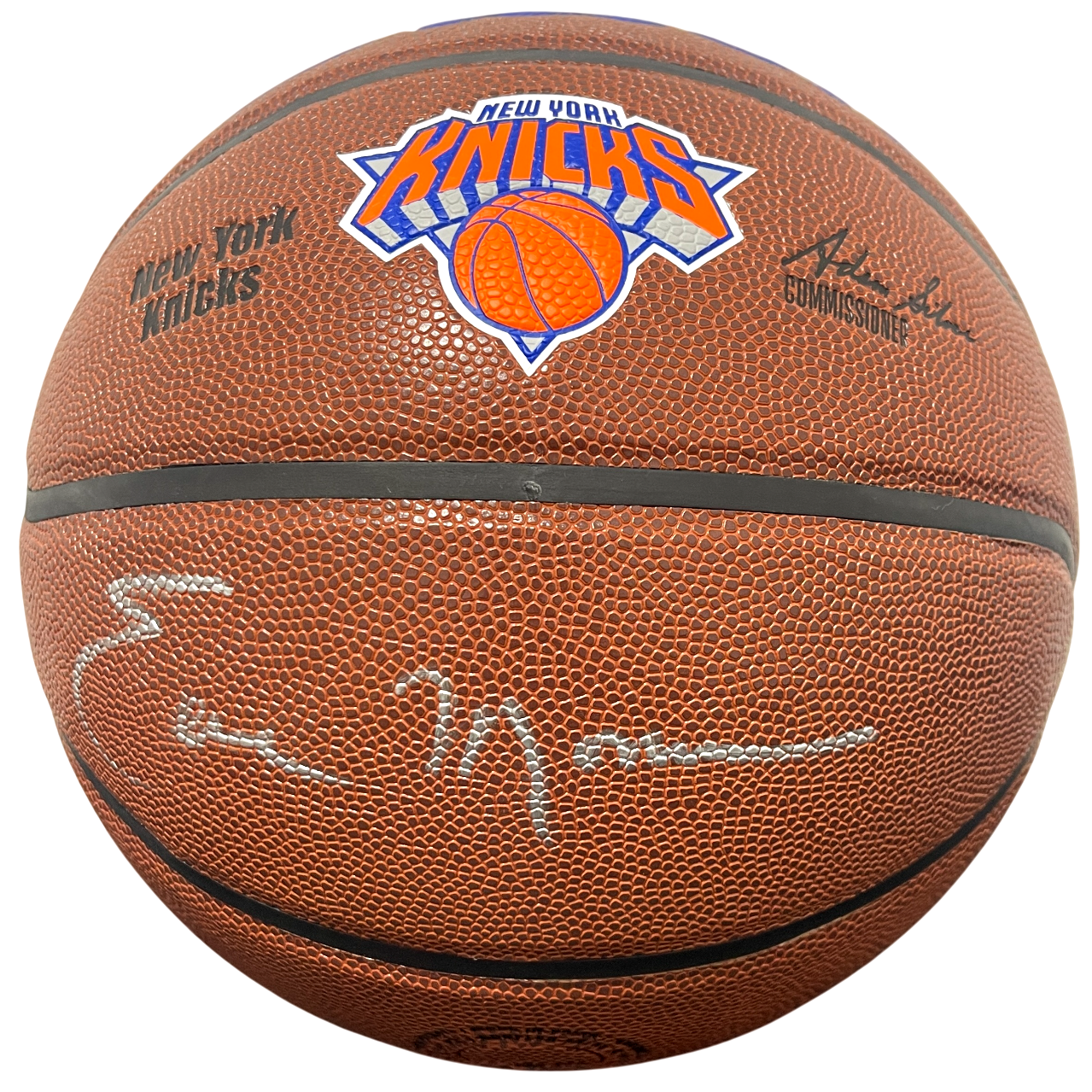 Earl Monroe Signed Wilson NY Knicks Logo Wilson Basketball Beckett Wit. BAS COA0
