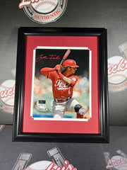 Jonathan India Signed Framed 8x10 Photo Hitting Cincinnati Reds PSA ITP COA0