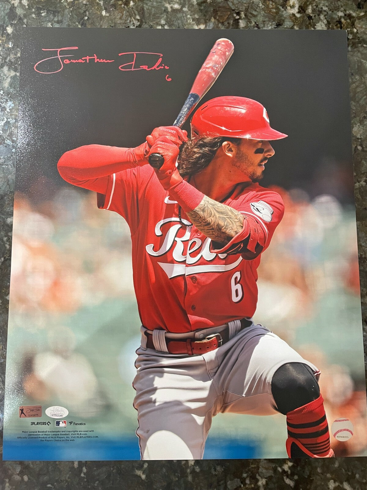 Jonathan India Signed Auto Autographed Cincinnati Reds 16x20 Photo JSA W COA #10