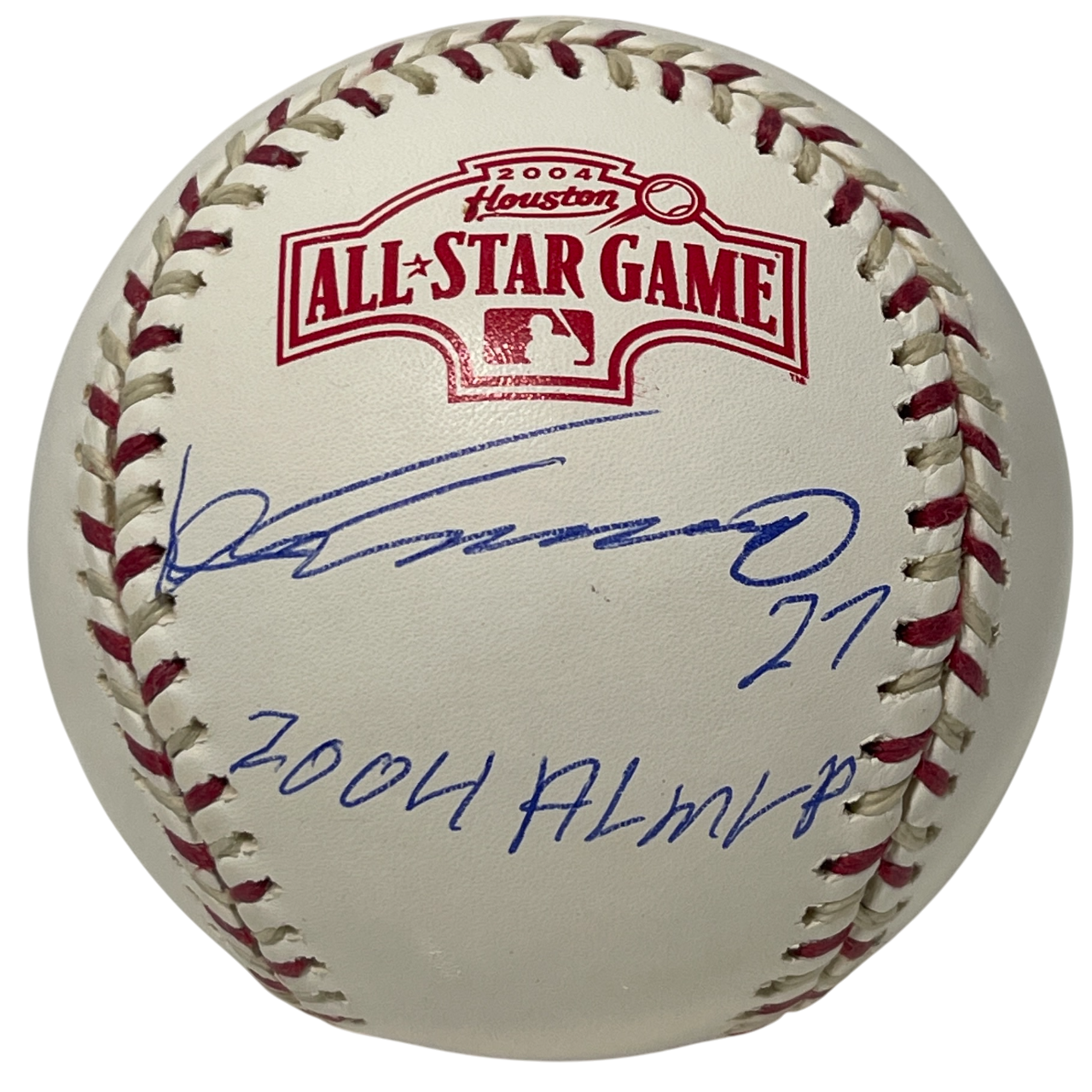 Vladimir Guerrero Sr Signed 2004 All Star ROMLB Baseball w/ 04 AL MVP PSA COA0