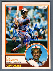 Al Bumbry Signed 1983 O-Pee-Chee OPC Baseball #272 w/ 73 AL ROY LSCM COA Orioles0