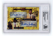 Willie Roaf & Rickey Jackson 2024 Hits BOOM Gold #/10 Dual Signed BGS BAS Auto0