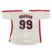 Charlie Sheen Signed Major League Wild Thing Jersey Beckett Witness BAS COA0