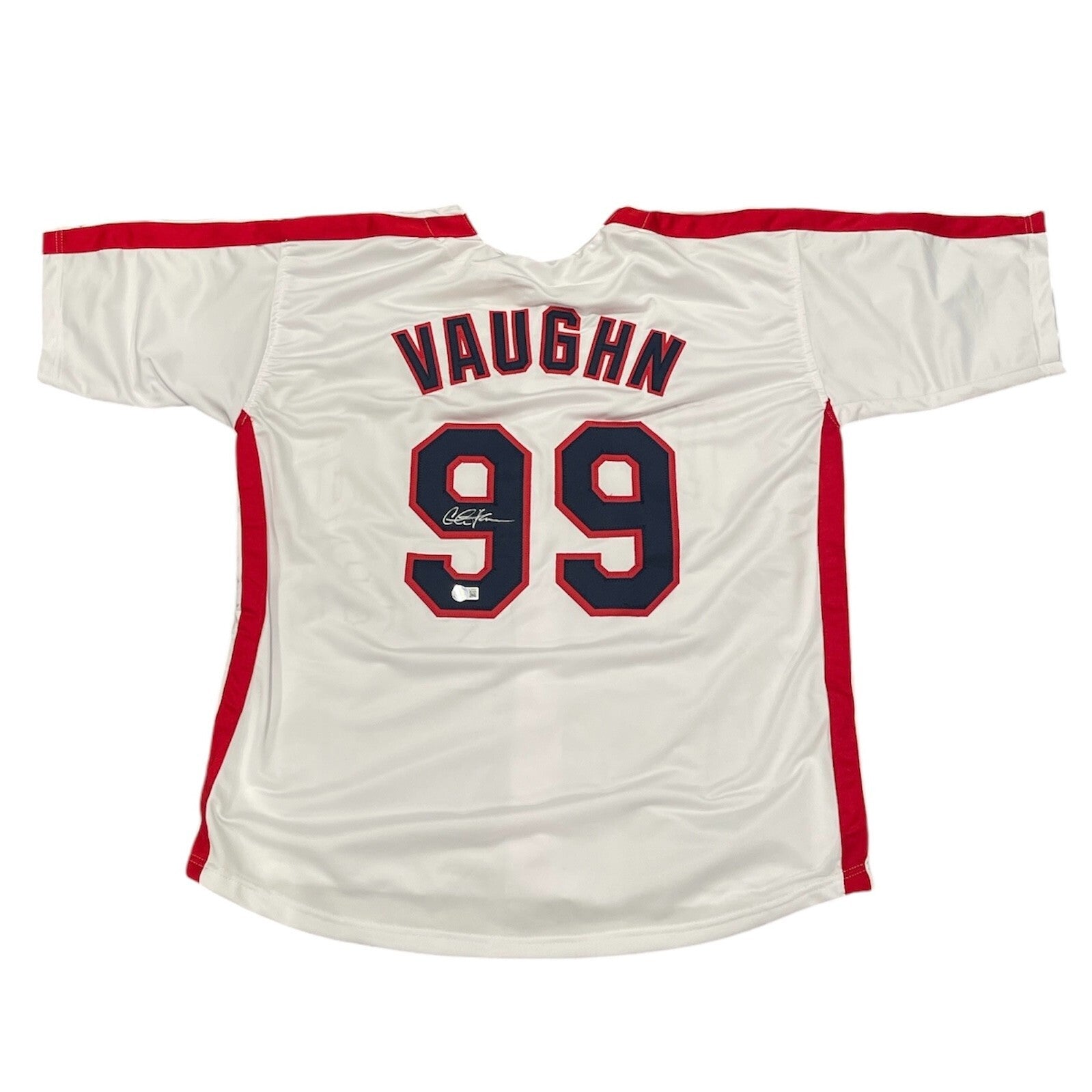 Charlie Sheen Signed Major League Wild Thing Jersey Beckett Witness BAS COA0