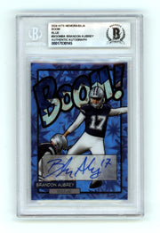 Brandon Aubrey 2024 Hits Memorabilia BOOM Blue #/5 Signed BGS BAS Auto Cowboys0
