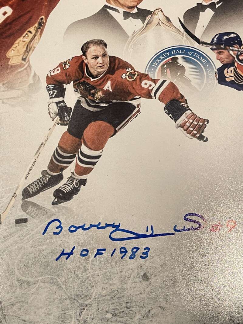 Bobby & Brett Hull Dual Signed Autographed 16x20 Photo w/ HOF Insc JSA COA1