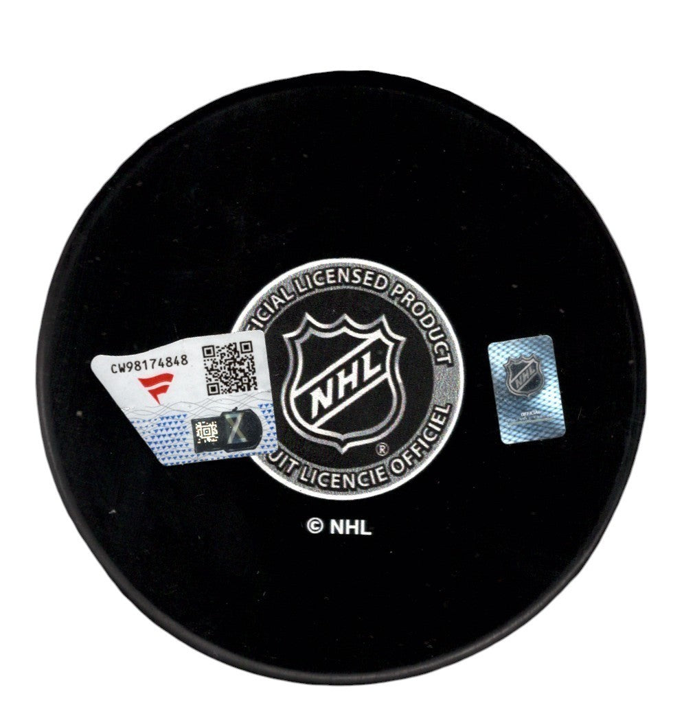 Quinn Hughes Signed Autographed Vancouver Canucks Logo Puck Fanatics COA1