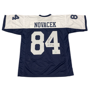 Jay Novacek Signed Dallas Cowboys Custom Jersey w/ 3 SB Champs Beckett W BAS COA0
