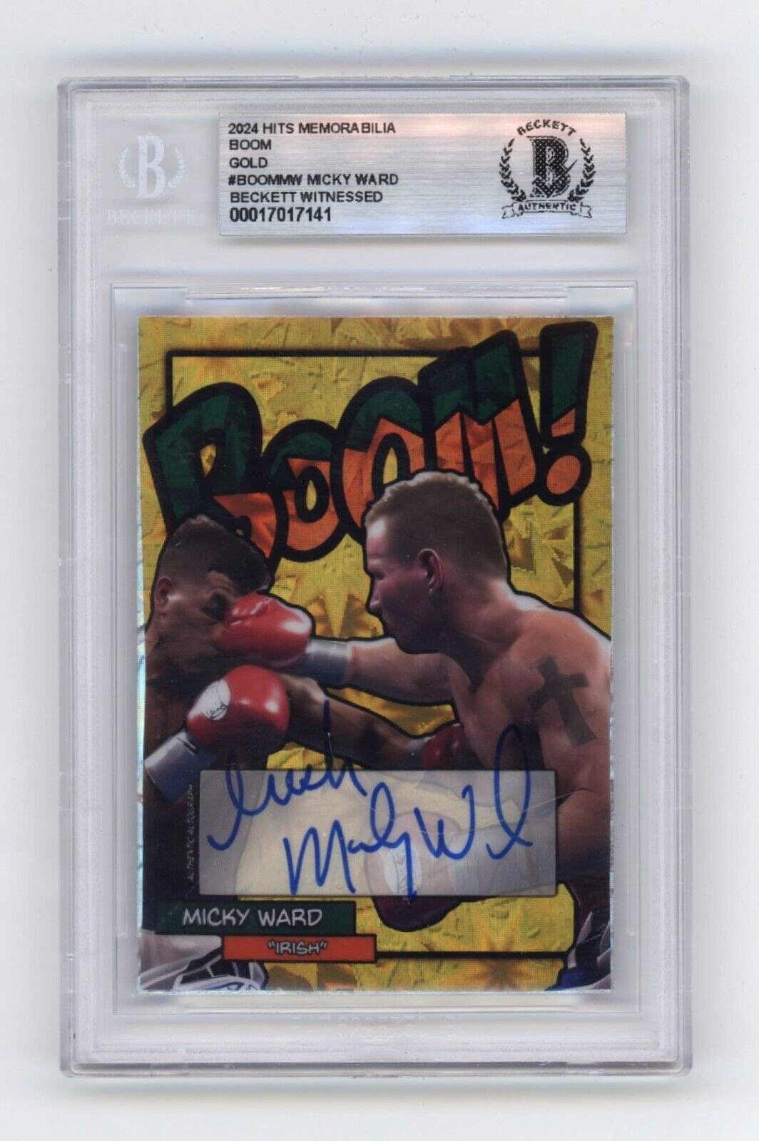 Mickey Ward 2024 Hits Memorabilia BOOM Gold #/10 Signed BGS BAS Auto Irish0