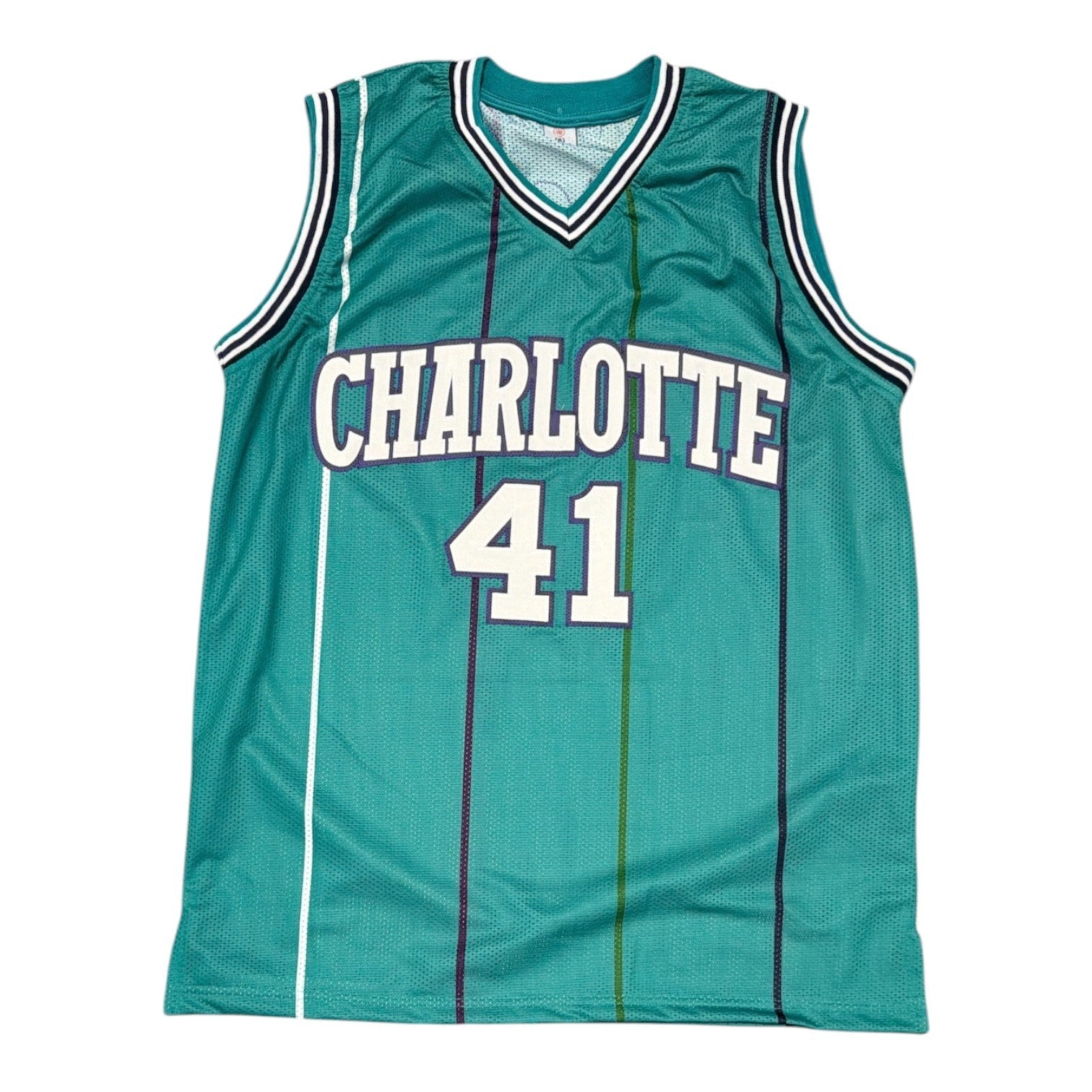 Glen Rice Signed Autographed Charlotte Hornets Custom Jersey JSA Witness COA2