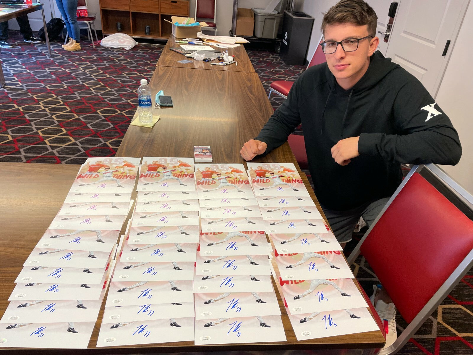 James Karinchak Signed Autographed Cleveland Indians 8x10 Photo JSA COA #41