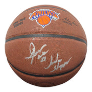 Gerald Wilkins Signed Autographed Knicks Basketball w/ Jordan Stopper JSA W COA0