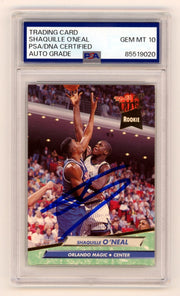 Shaquille O'Neal 1992-93 Fleer Ultra #328 Rookie RC Signed PSA 10 Auto BAS Shaq0