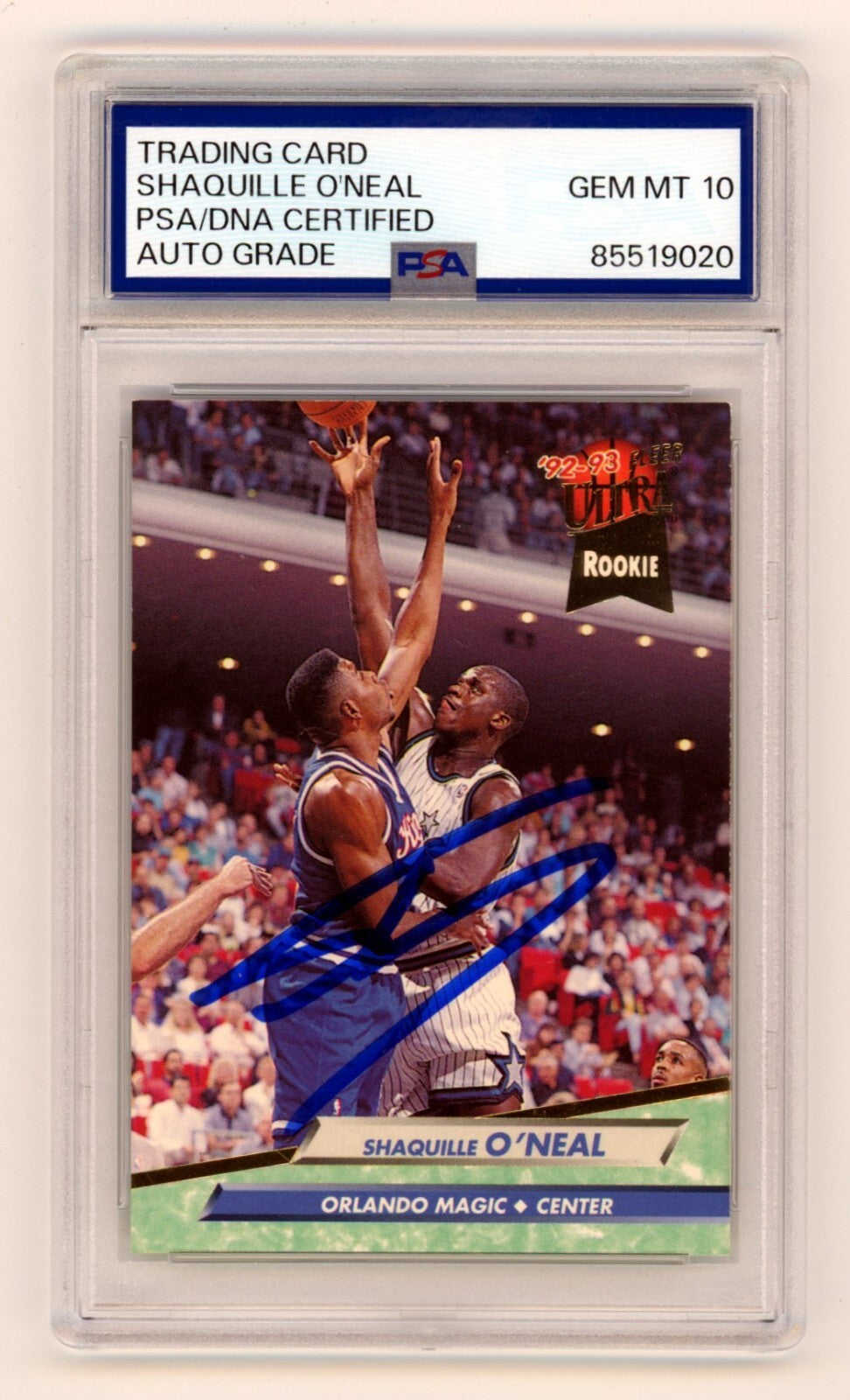Shaquille O'Neal 1992-93 Fleer Ultra #328 Rookie RC Signed PSA 10 Auto BAS Shaq0