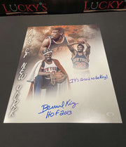 Bernard King Signed Autographed 16x20 Photo JSA COA ITS GOOD TO BE KING!0