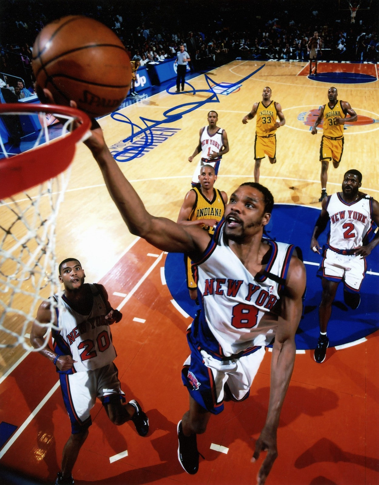 Latrell Sprewell Signed Autographed New York Knicks 8x10 Photo LSCM COA #10