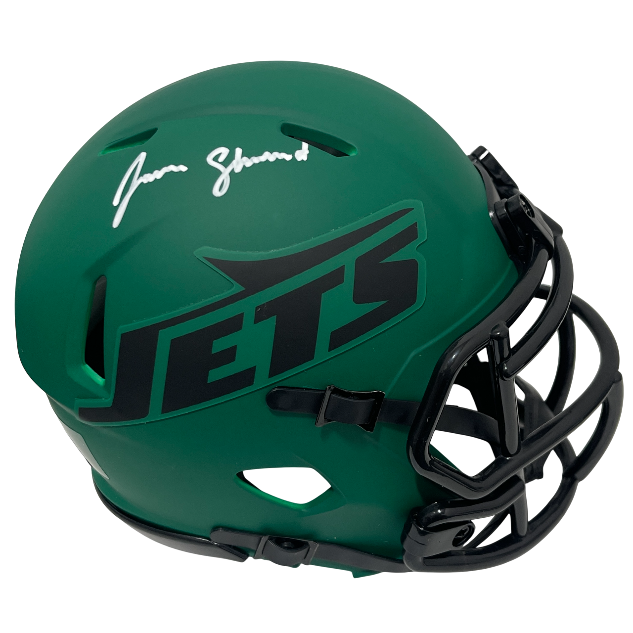 Jamien Sherwood Signed New York Jets Rave Mini Helmet Beckett Witness BAS COA0