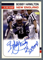 Bobby Hamilton Signed Auto Custom Card w/ 2 SB Champ Insc. LSCM COA Patriots0