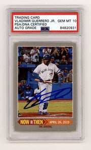 Vladimir Guerrero Jr. 2019 Topps Heritage Now & Then #NT-12 Signed PSA 10 Auto0