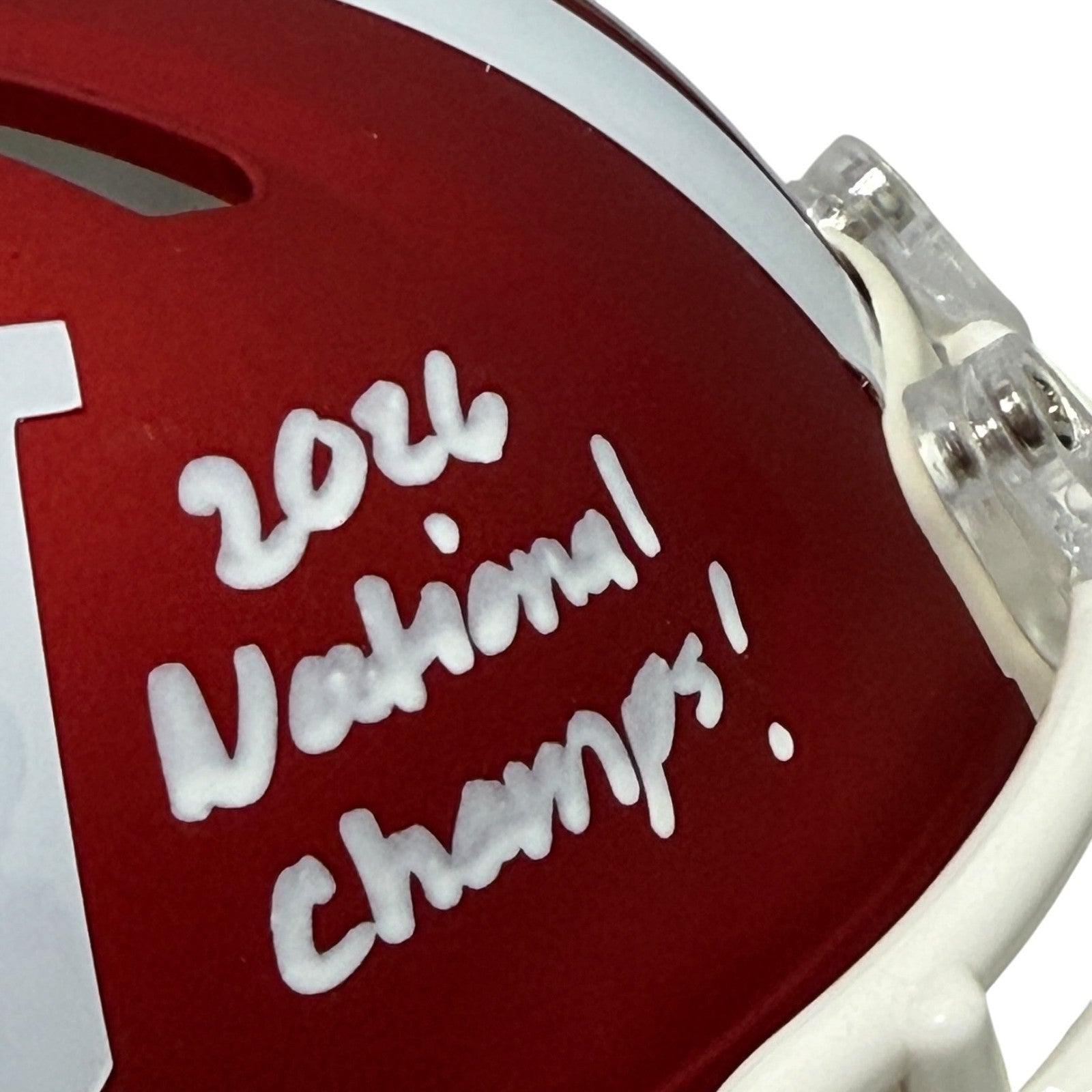 D'Angelo Ponds Signed Indiana Mini Helmet w/ 2026 National Champs! JSA Wit COA2