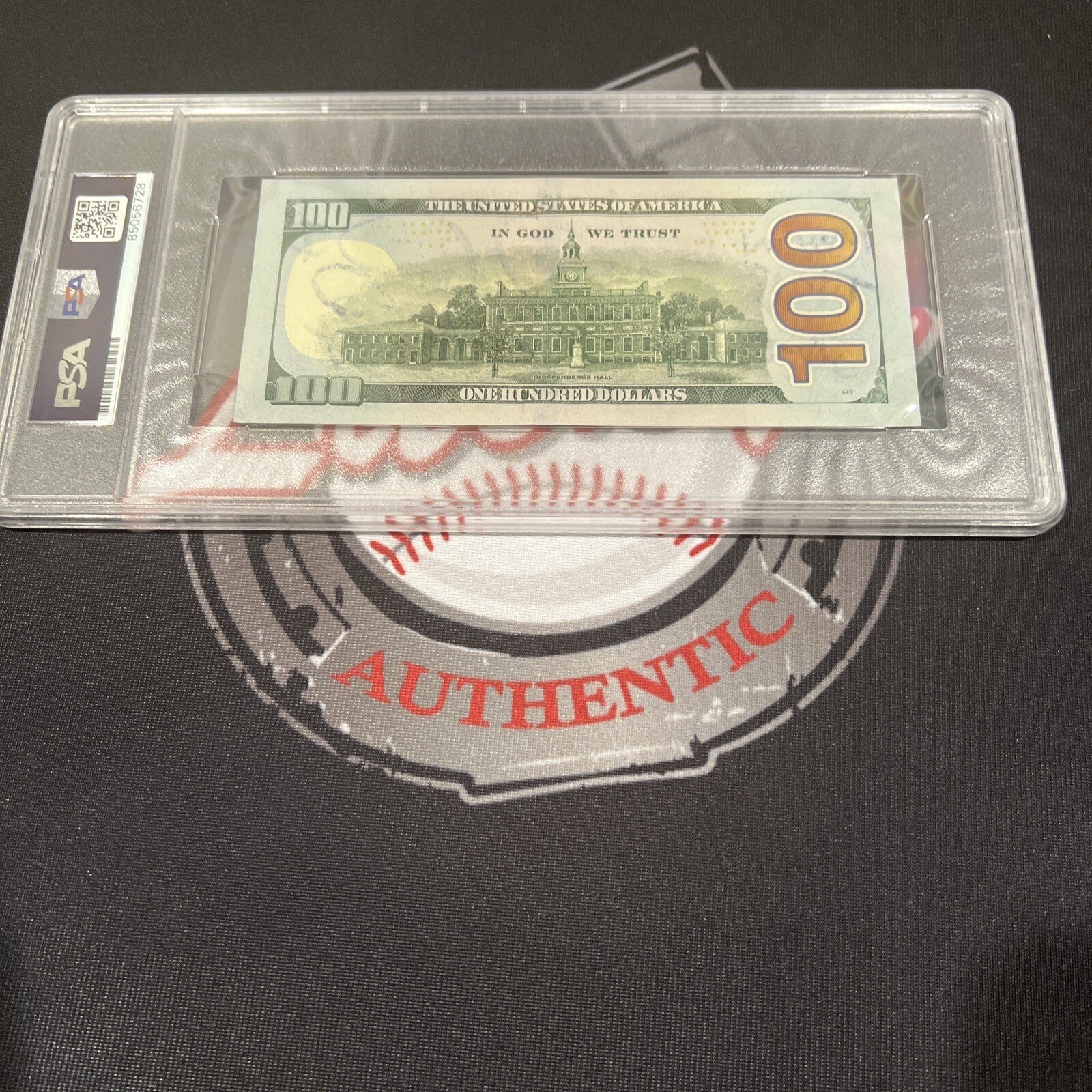 Floyd Mayweather Jr. Signed $100 Bill US Currency x4 Inscription PSA Auth Auto E4