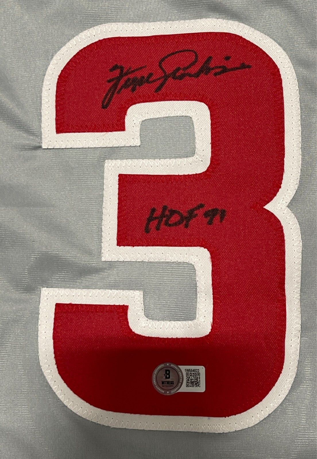 Fergie Jenkins Signed Chicago Cubs Custom Jersey w/ HOF 91 Beckett Wit BAS COA1