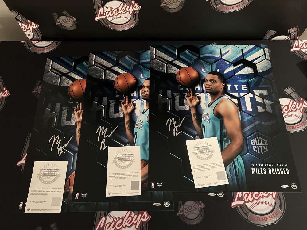 Miles Bridges Signed Auto 20x24 Photo Next Upper Deck UDA COA Hornets NBA Draft5