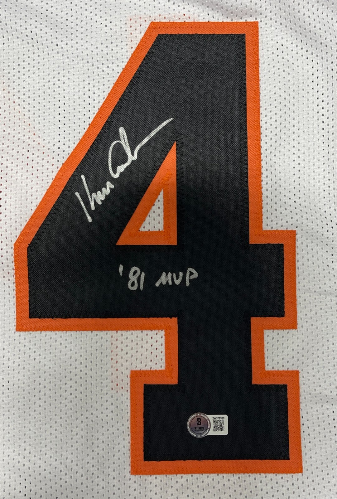 Ken Anderson Signed Bengals Custom Jersey w/ 81 MVP Beckett Witness BAS COA1