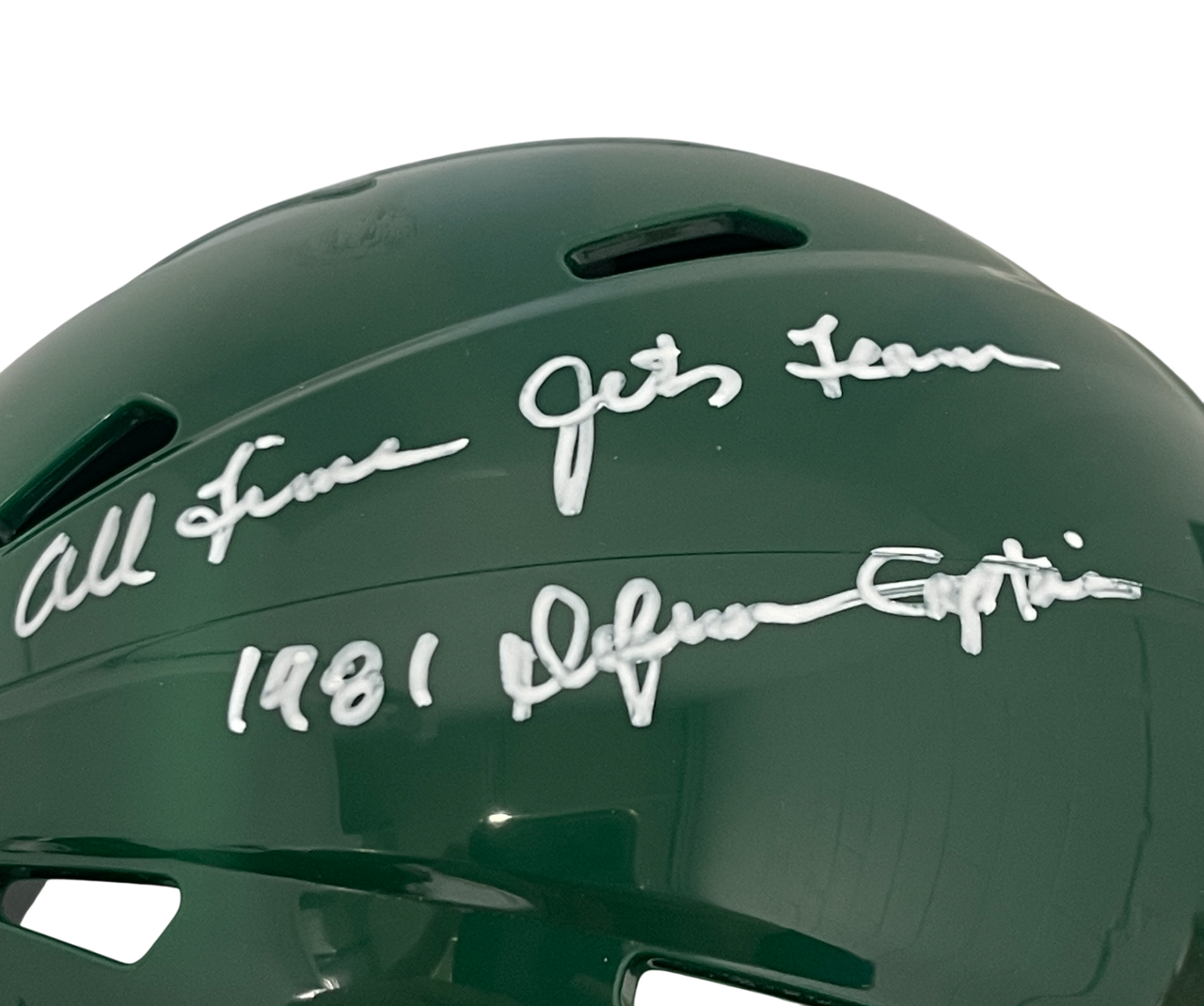 Bobby Jackson Signed Jets TB Mini Helmet w/ 5x Insc Beckett Witness BAS COA2